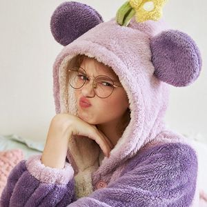 Disney Purple Mickey Mouse Plush Pajama Robe